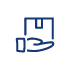 hand holding parcel icon