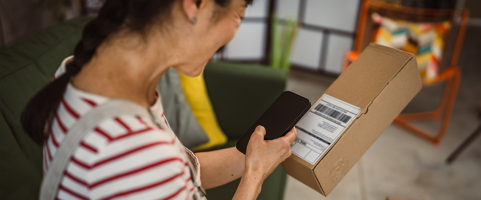 The customer is given a way to return the parcel